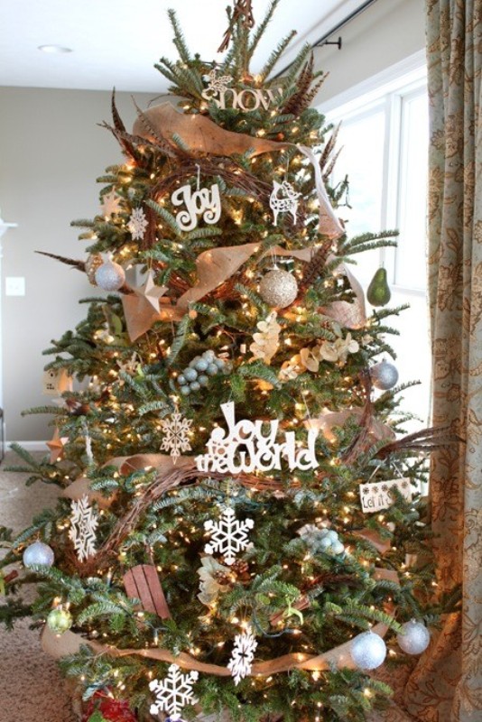 Burlap Christmas Tree Decorations