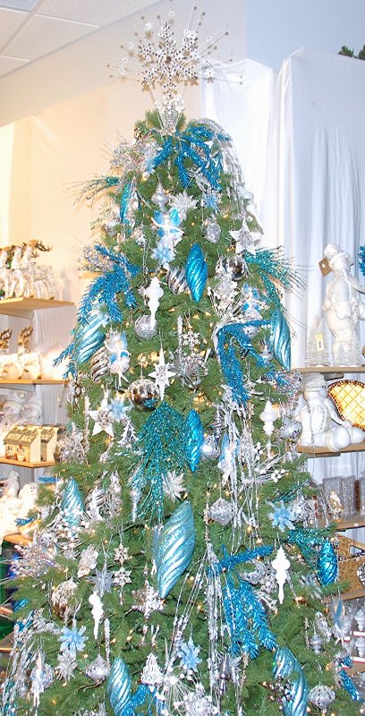Teal Christmas Tree Decorations