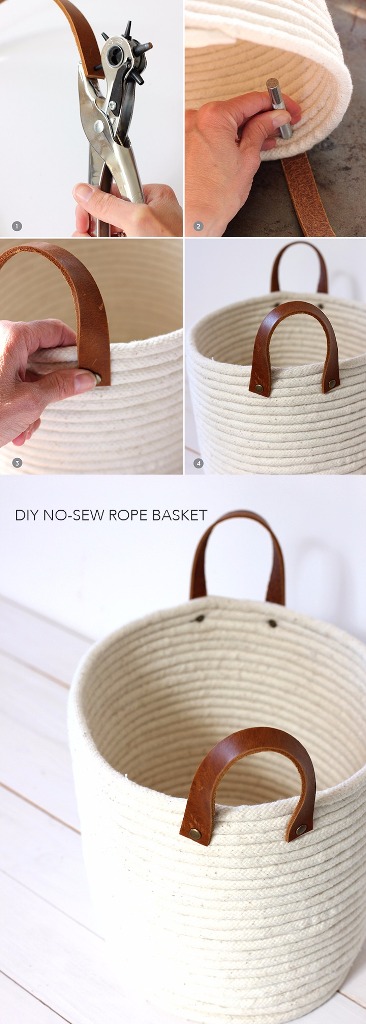 DIY No Sew Rope Coil Basket
