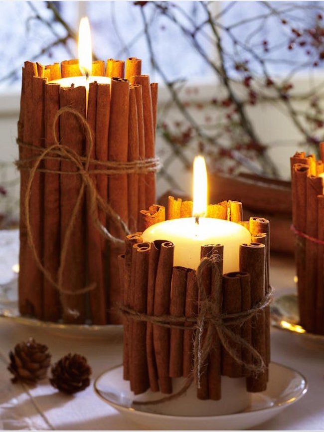 Cinnamon Stick Candle Craft
