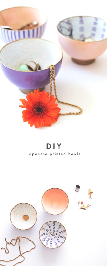 DIY Japanese Printed Bowls
