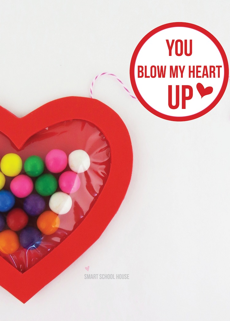 You Blow My Heart Up DIY Bubble Gum Valentine Craft