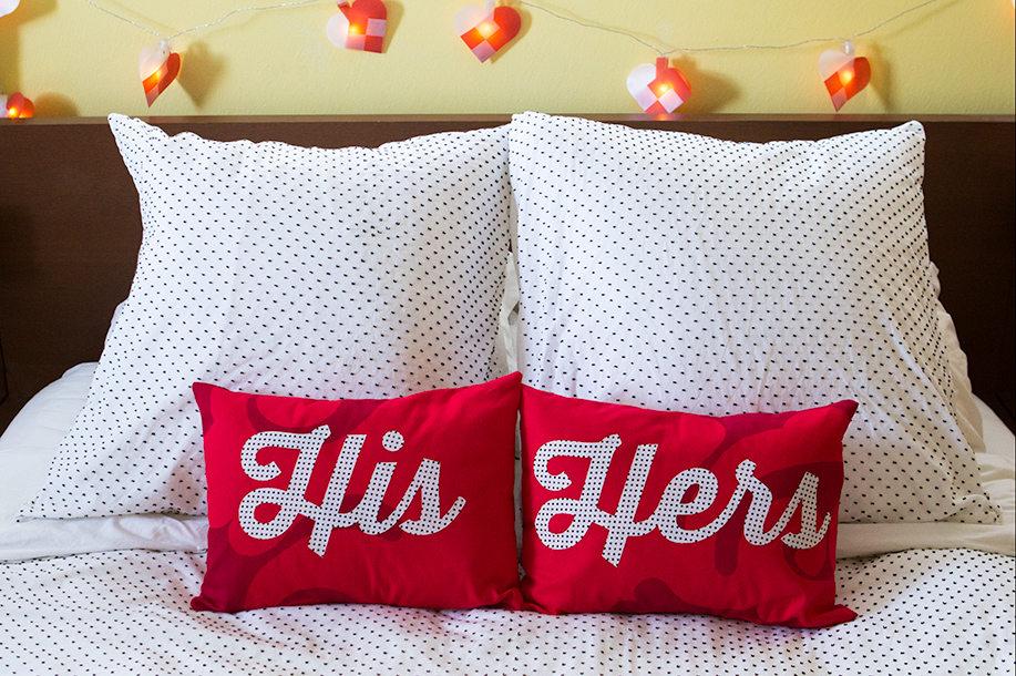 DIY His And Hers Pillow