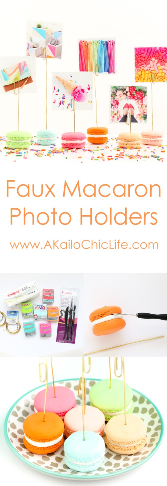 DIY Faux Macaron Photo Holders