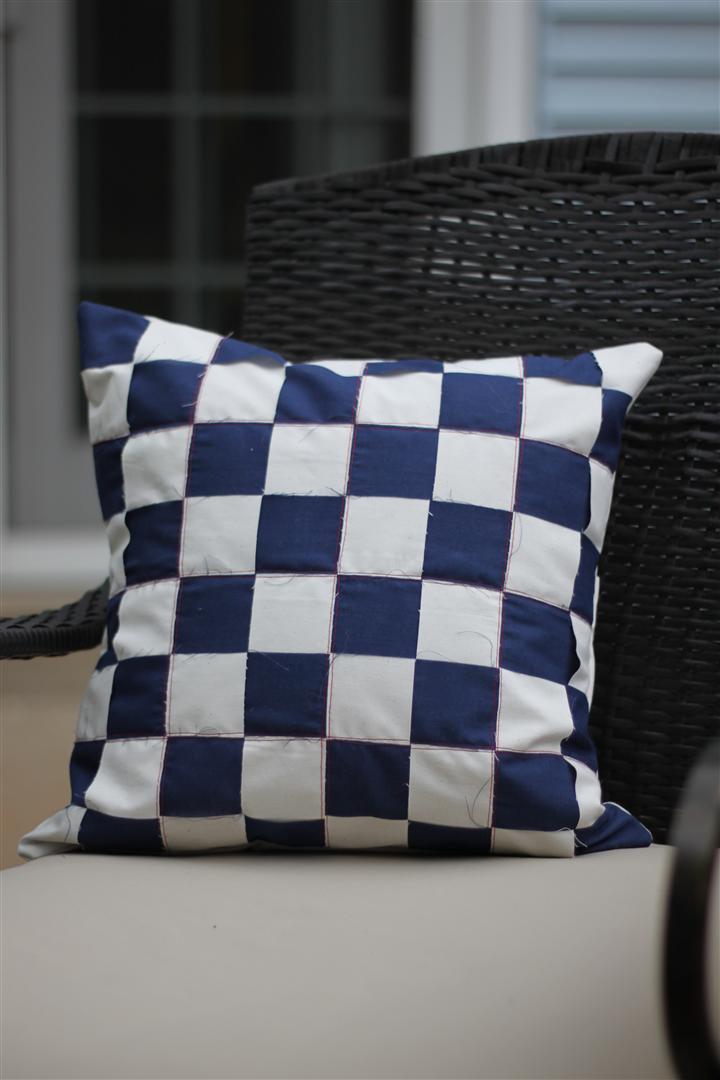 DIY Woven Fabric Pillow