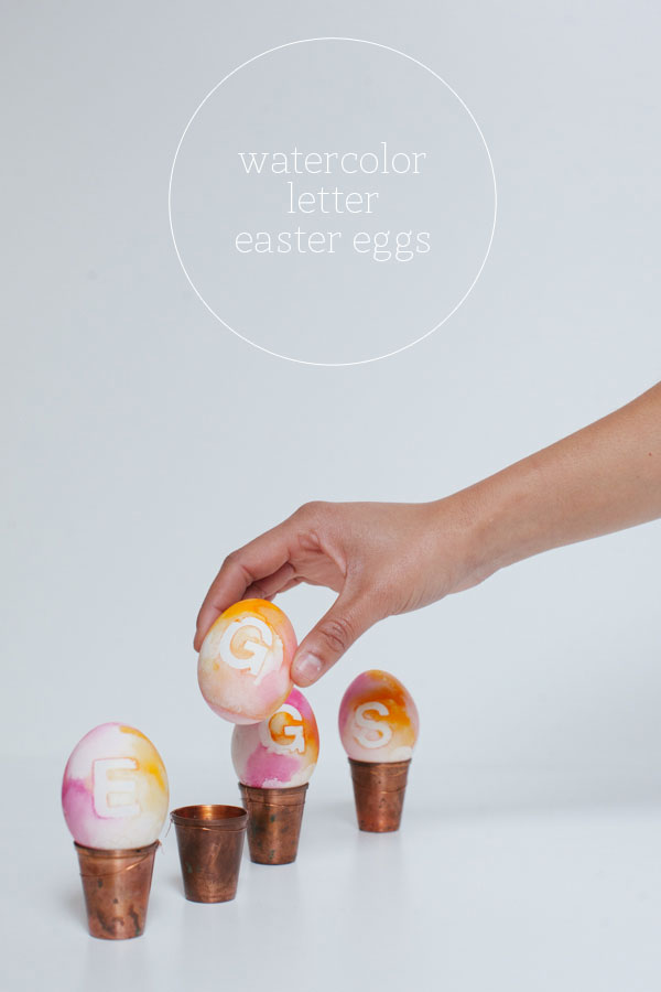 Watercolor Letter Easter Eggs