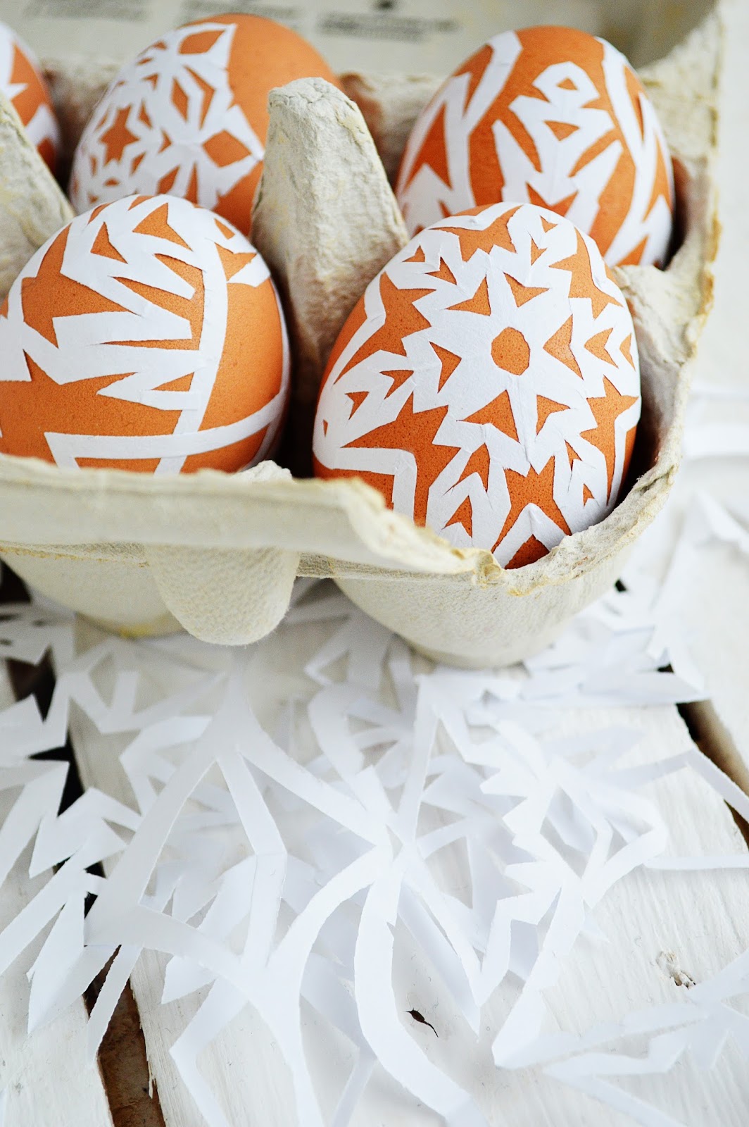 Paper Snowflake Easter Eggs