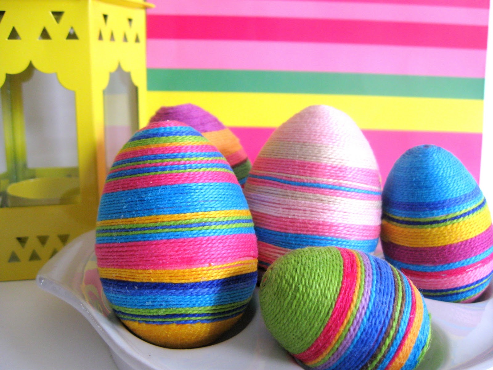 Embroidery Floss Covered Eggs