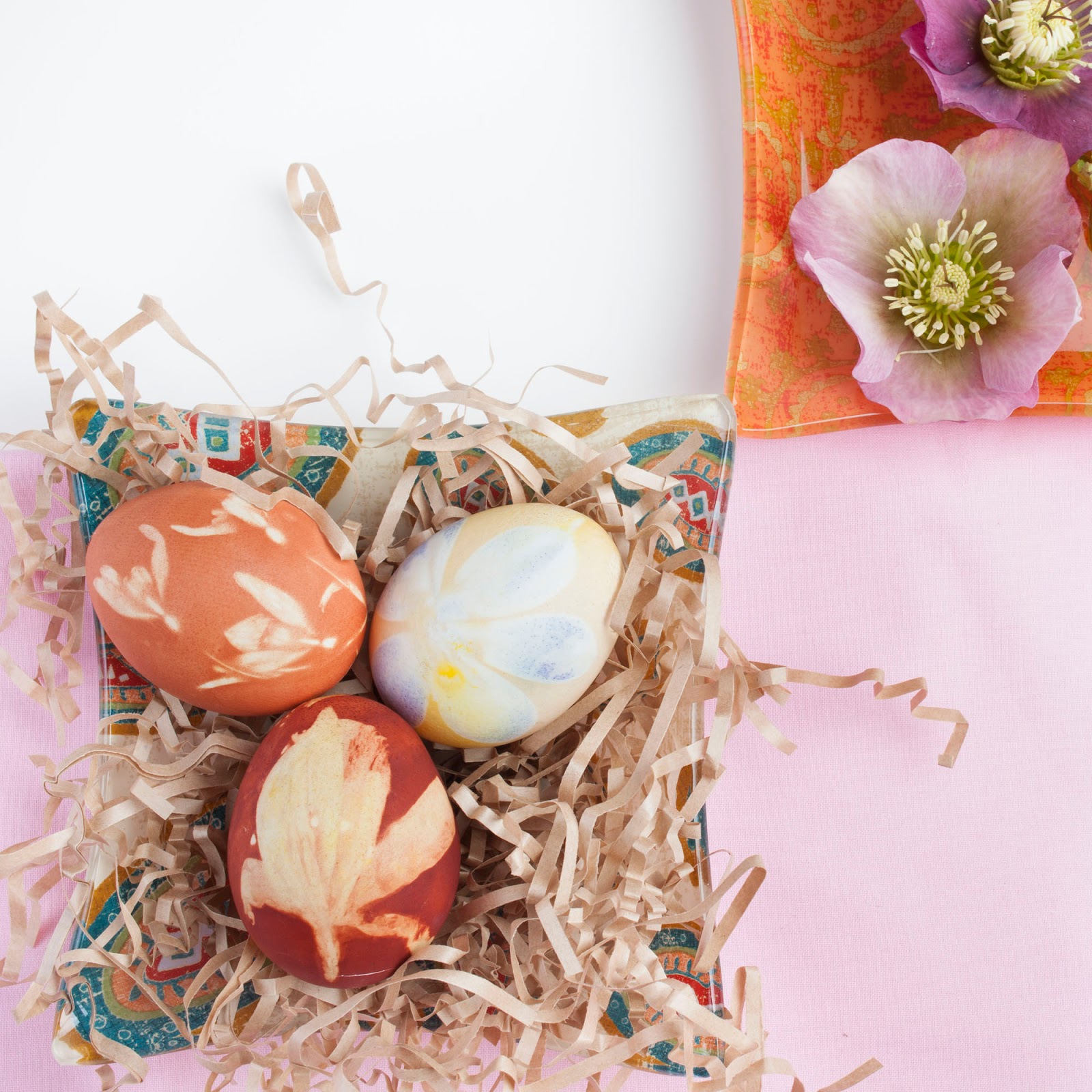 Flower Print Easter Eggs
