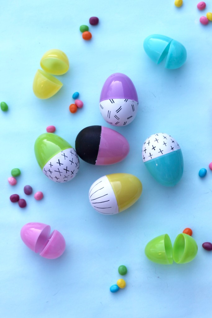 Color Blocked Easter Eggs