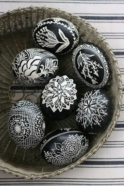 Black and White Easter Eggs