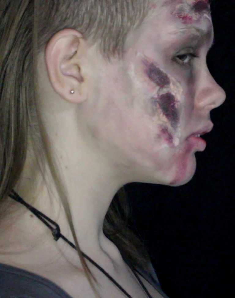 Half Zombie Halloween Makeup