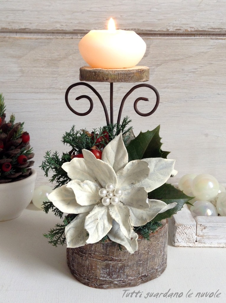 Candlestick and Star Christmas Decoration