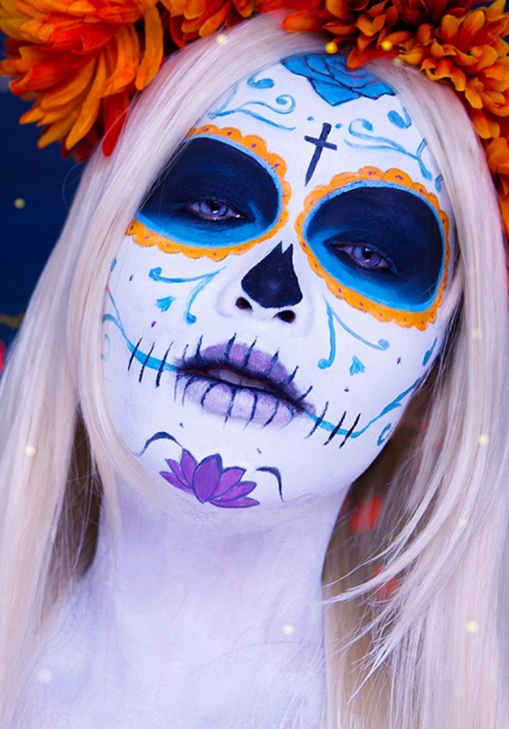 Mexican Day of the Dead Sugar Skulls Halloween Makeup