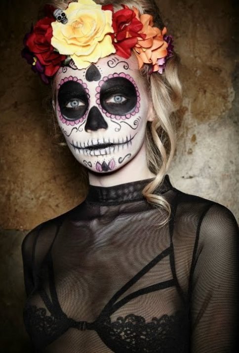 Sugar Skull Halloween Makeup Ideas For Beautiful Look - A DIY Projects