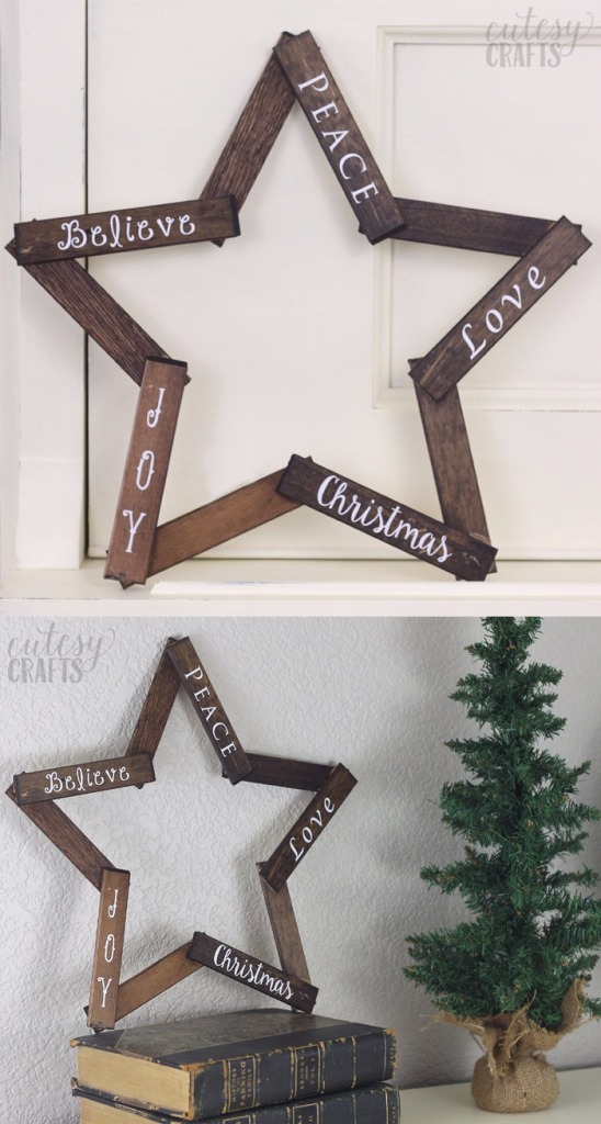 Wooden Star Christmas Decoration