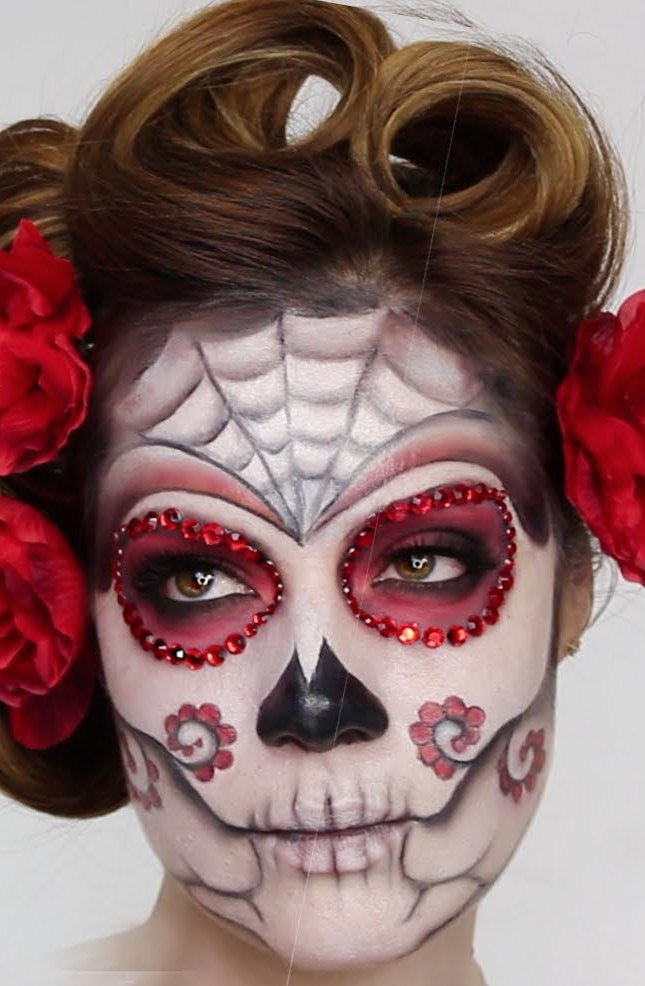 Easy Sugar Skull Halloween Makeup