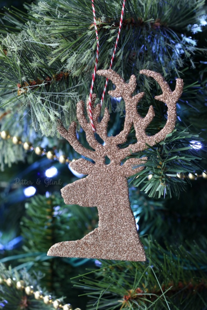 Glitter Reindeer Ornaments