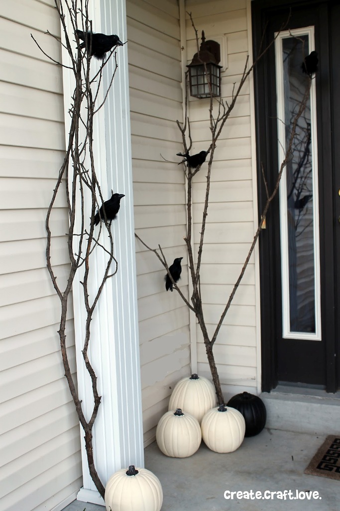 Raven Porch Halloween Decoration