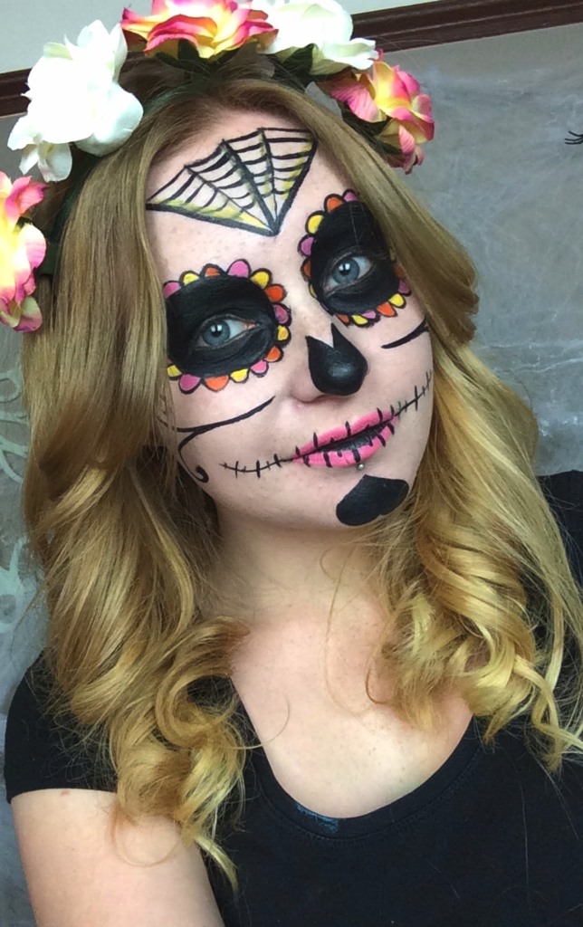 Simple Sugar Skull Halloween Makeup