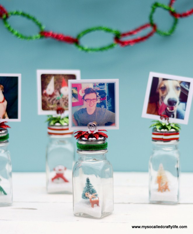 Salt Shaker Christmas Photo Holders