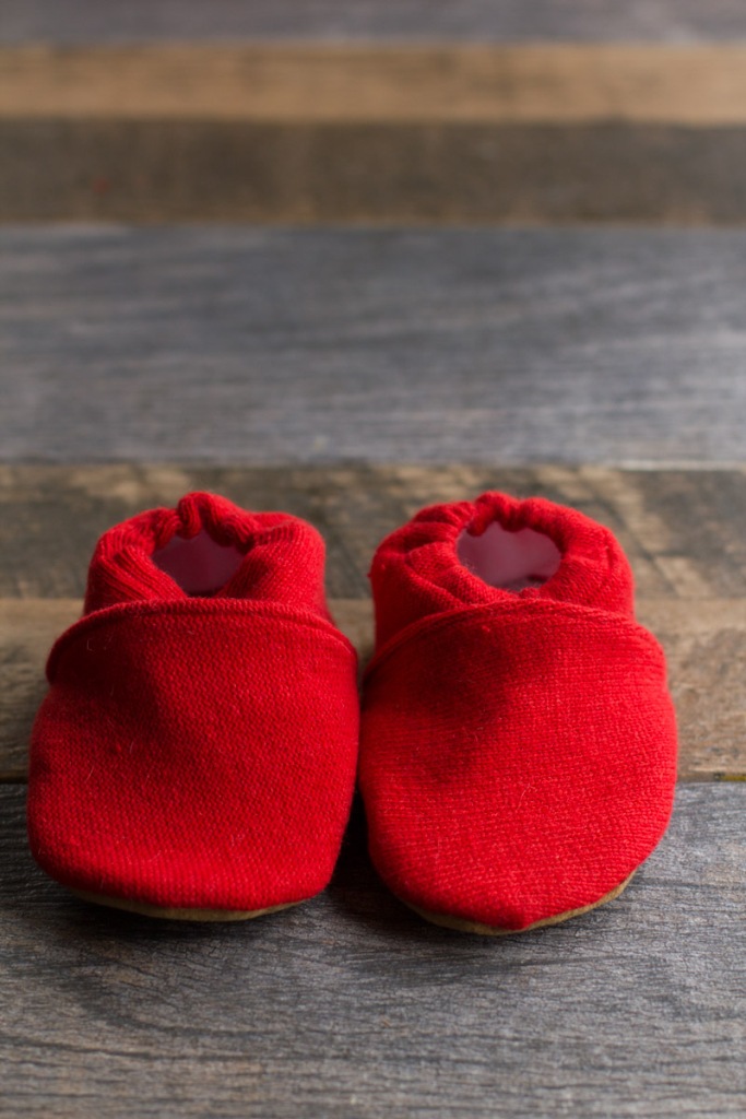 Upcycled Sweater Baby Booties