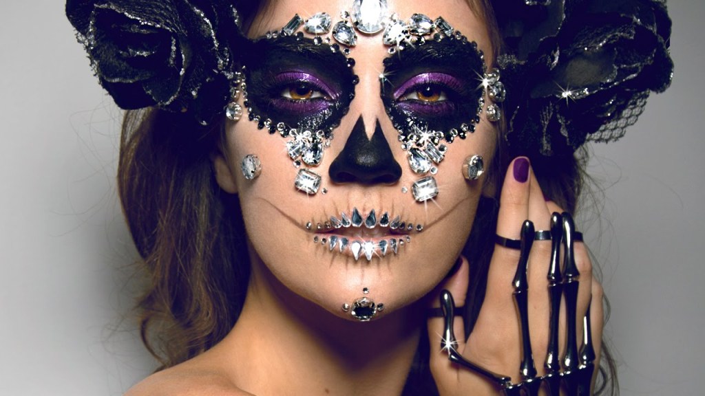 Diamond Sugar Skull Halloween Makeup
