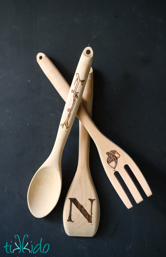 Wood Burnt Kitchen Spoons