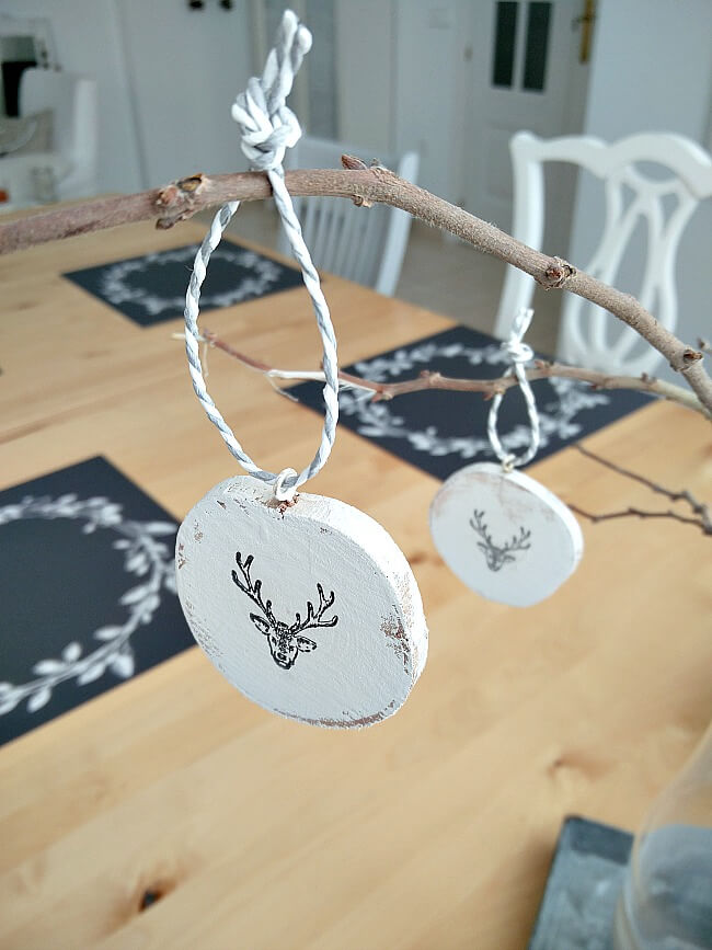 Nordic Style Wood Slice Ornaments
