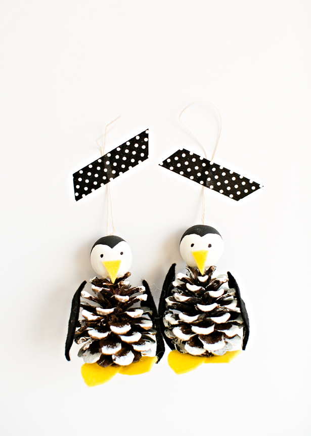 Pine Cone Penguin Ornament