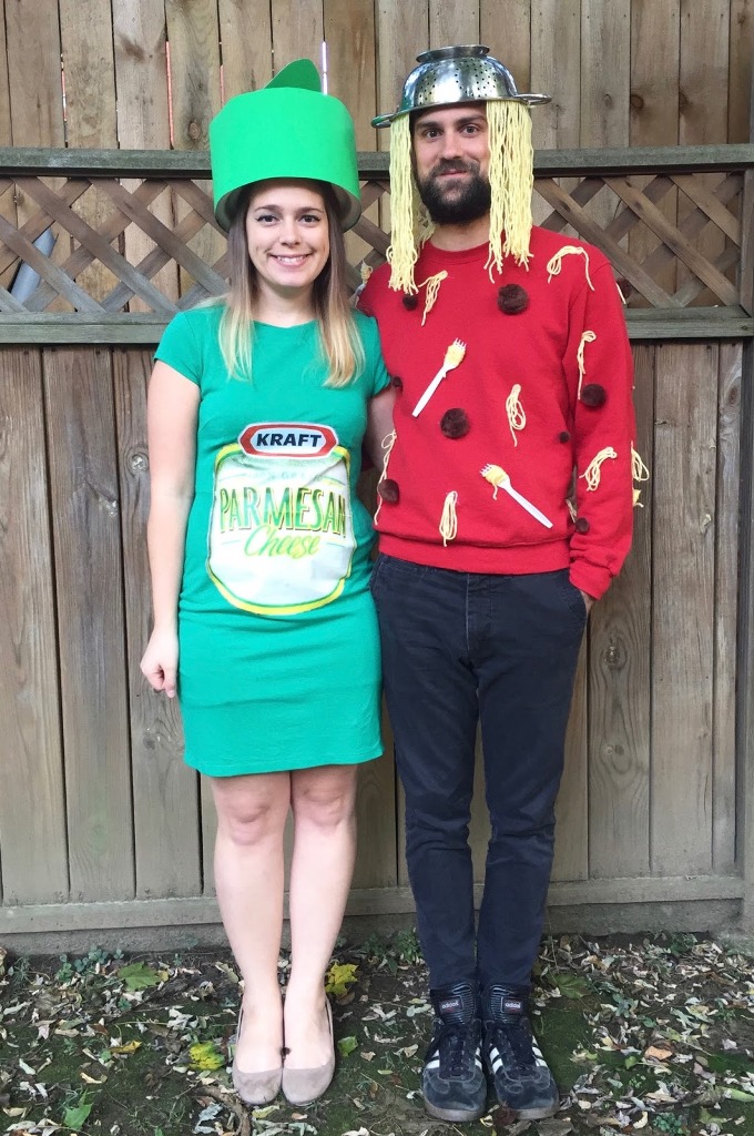 Spaghetti & Parmesan Cheese Couples Halloween Costumes