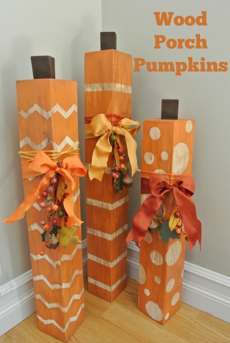 Wood Porch Pumpkins