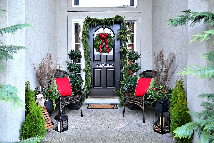 Porch Decor With Framed Wreath
