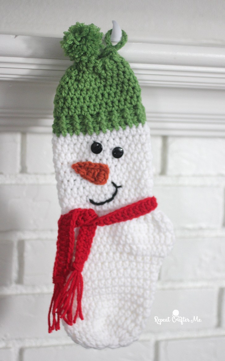 Crochet Snowman Stocking