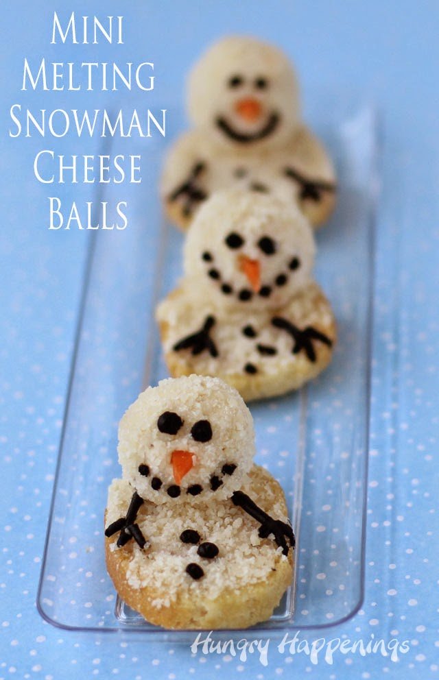 Melting Snowman Cheese Balls