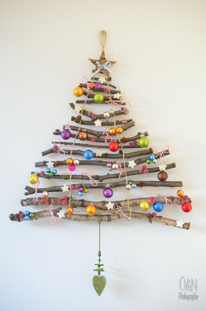 Hanging Stick Christmas Tree