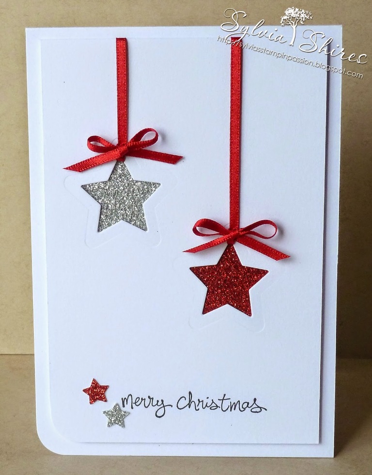 Two stars Christmas Card