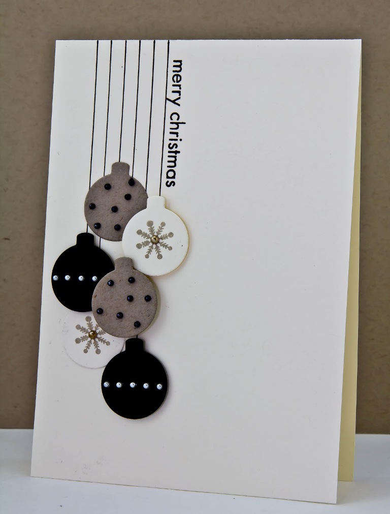 Creative Christmas Card With Ornaments