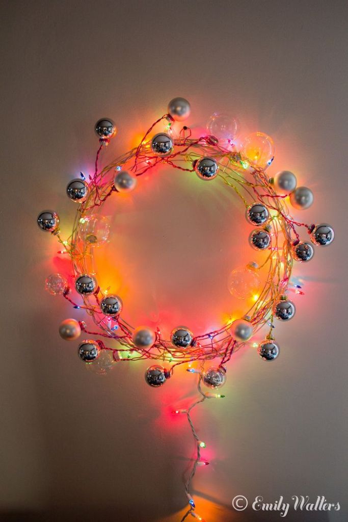 Wire and Ornament Wreath