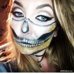 Gold Glam Skeleton Halloween Makeup Tutorial