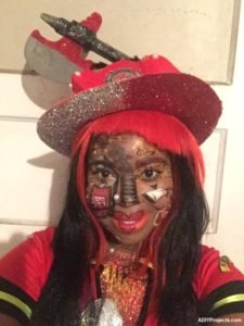 Mizz Fire Gal Halloween Makeup Tutorial