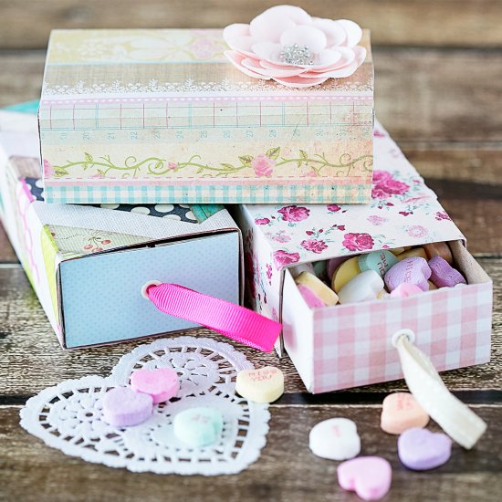 Valentine Boxes using Matchboxes