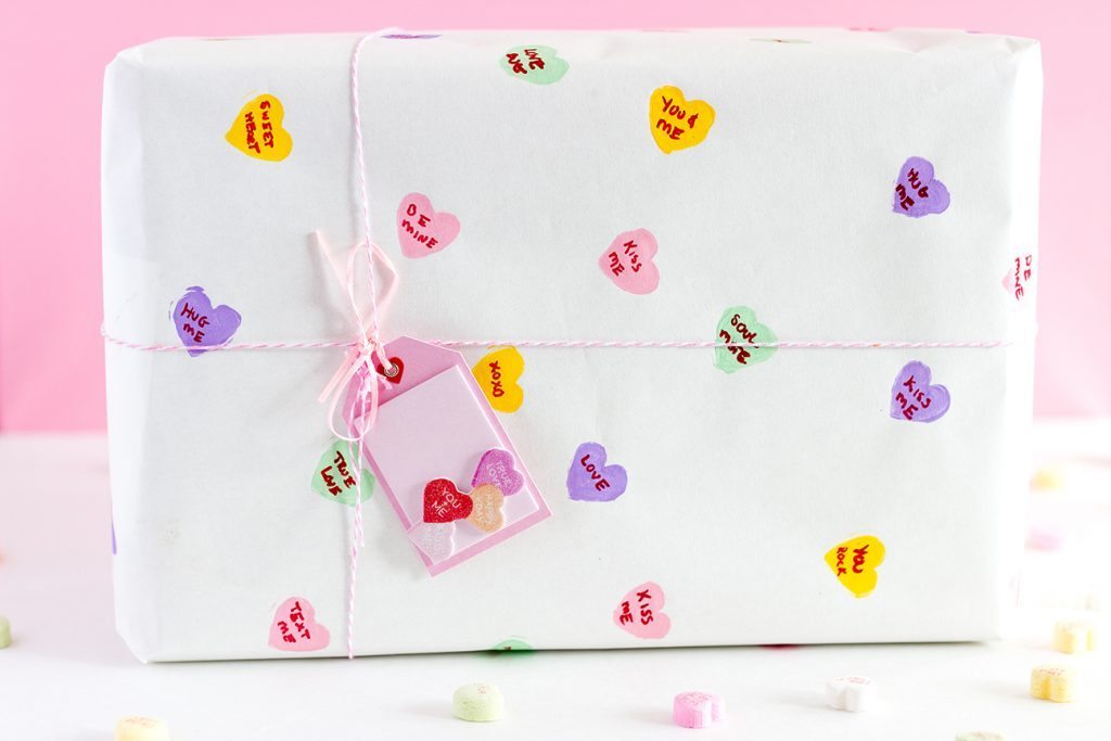 Conversation Heart Wrapping Paper