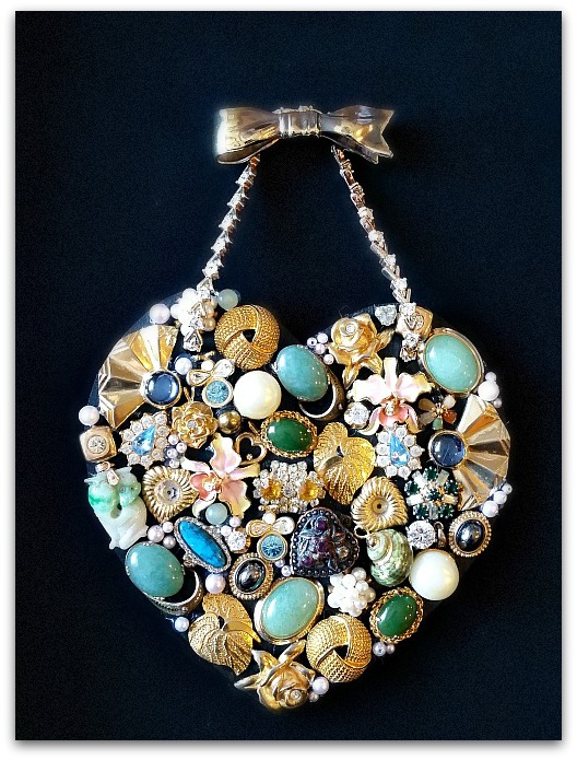 Heart Keepsake Jewelry Collage