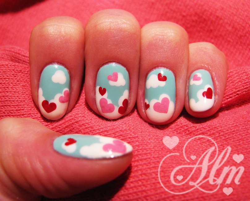 Love is in the Air Nail Art