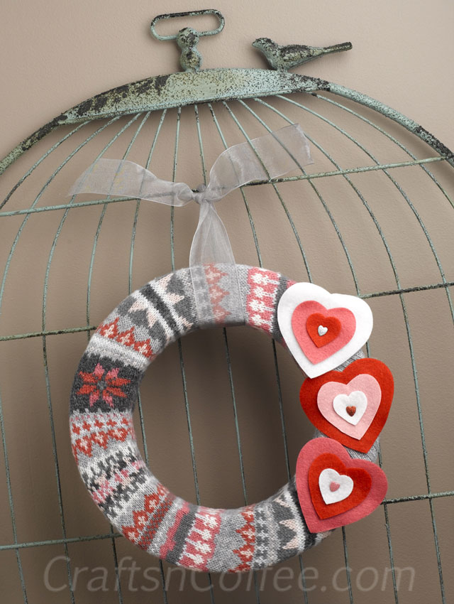 Valentine Sweater Wreath