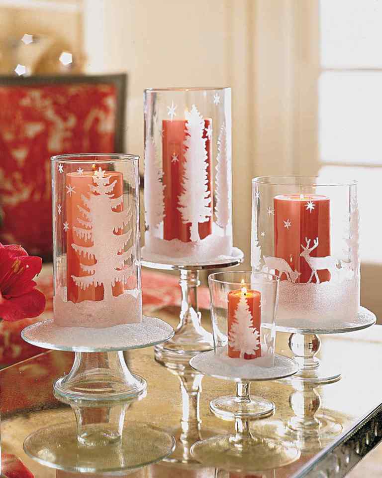 Glittered Candle Centerpiece
