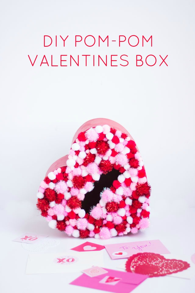 Pom Pom Valentine Card Box