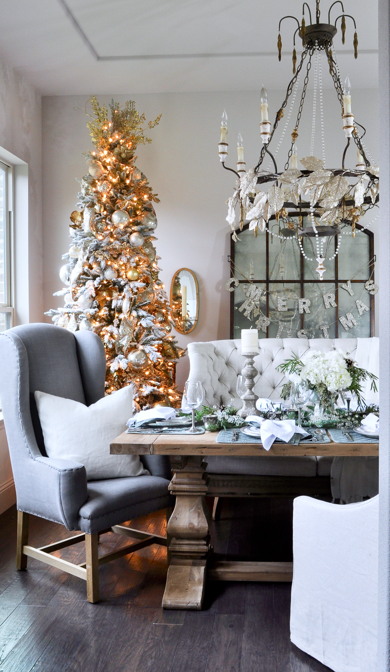 Living Room With Vintage Christmas Tree