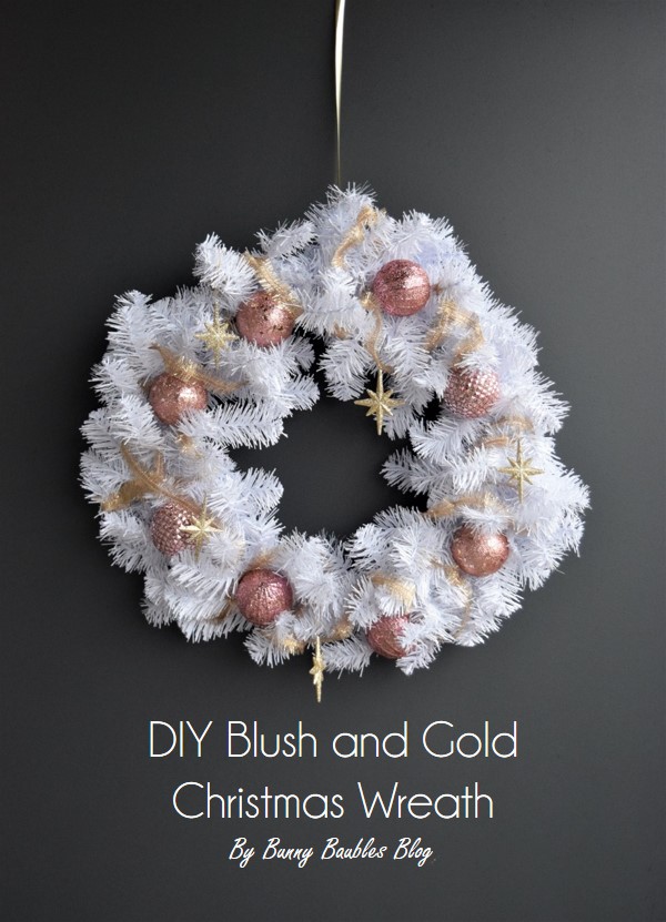 Blush and Gold Christmas Wreath